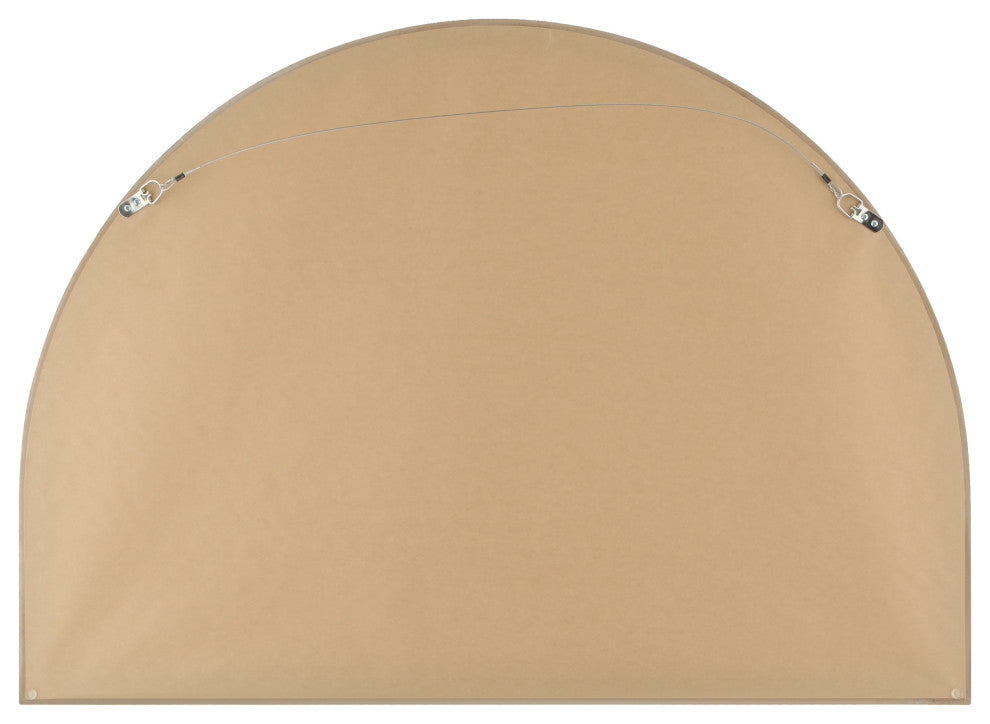 Pescara Framed Mantel Mirror, Crescent Cathedral, 38.4"x27.4", Matte Black