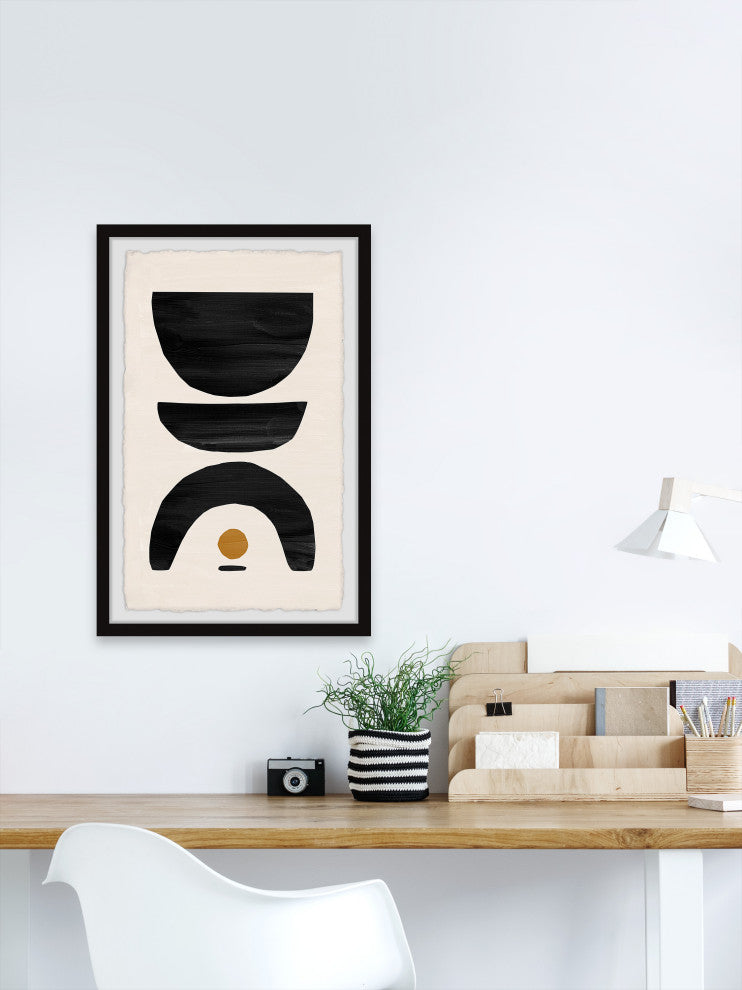 "Lonely Dot" Framed Painting Print, 30x45