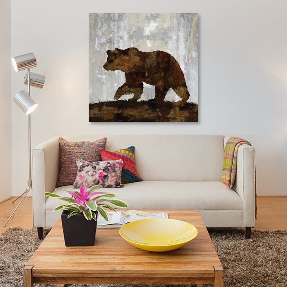 "Bear" by Carl Colburn, Canvas Print, 18"x18"