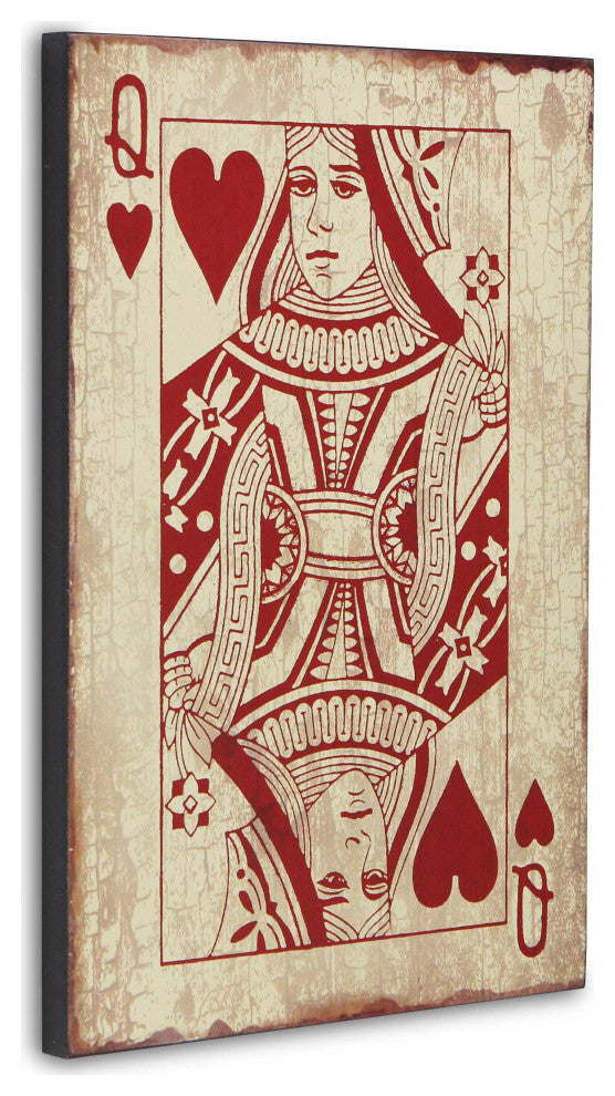 "Queen Of Hearts" Wooden Wall Decor