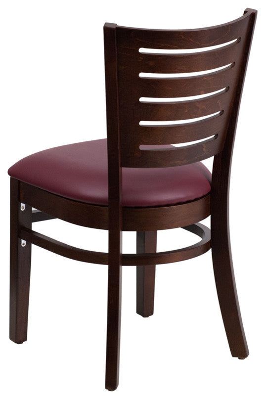 Wooden Restaurant Chair, Burgundy