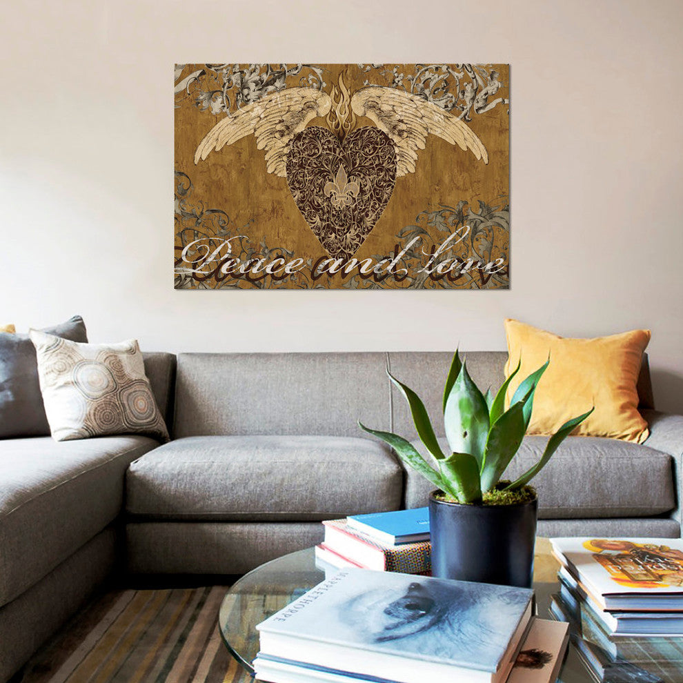 "Peace And Love" by Brandon Glover, Canvas Print, 40"x26"