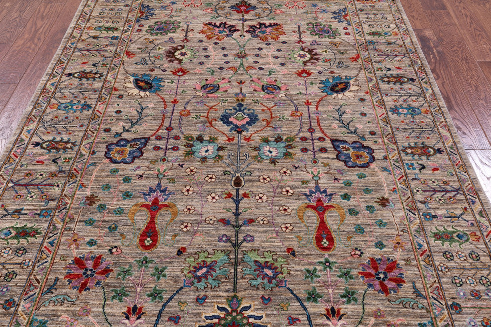 Handmade Persian Tabriz Wool Rug 5' 7" X 8' 4" Q10566