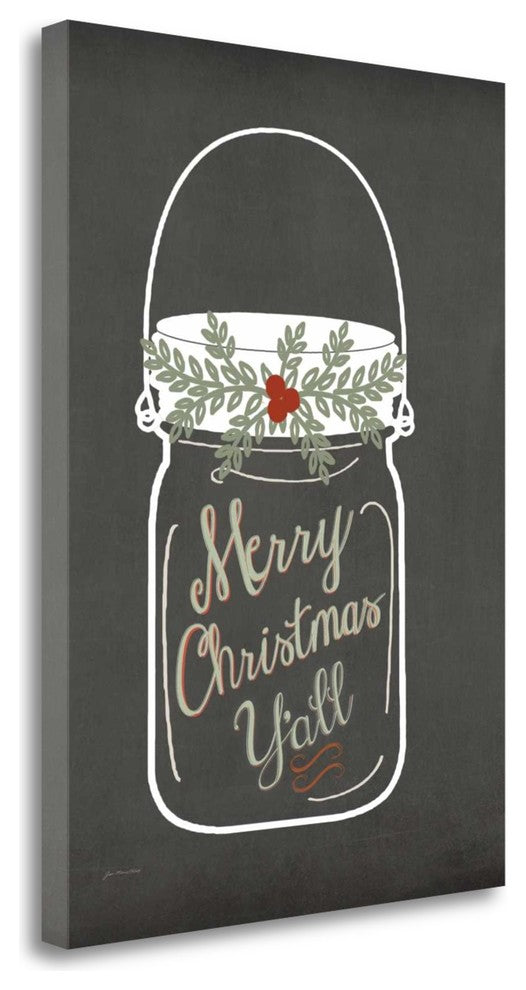 "Merry Christmas Yall" By Jo Moulton, Giclee Print on Gallery Wrap Canvas