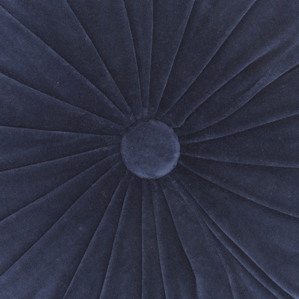 16" X 16" Multicolor Round Velvet Throw Pillow