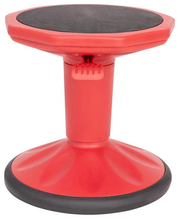 Carter Adjustable Height Kids Flexible Stool 14" 18" Seat Height, Red