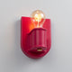 Nouveau Wall Sconce, Cerise, Polished Brass