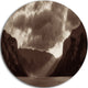 Banff National Park Panoramic View, Landscape Disc Metal Artwork, 11"