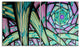Purple Fractal Endless Tunnel, Abstract Canvas Artwork, 48"x28", 4 Panels