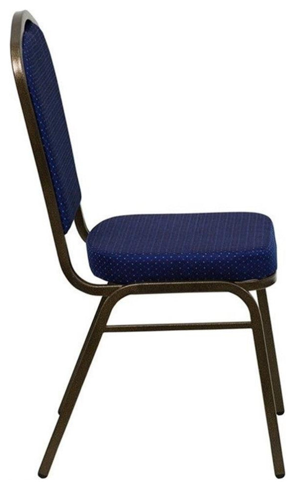 Flash Furniture Hercules Crown Back Banquet Stacking Chair in Blue