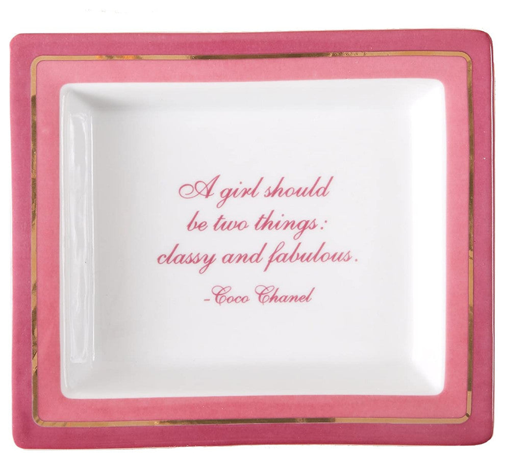 Wise Sayings "A Girl Should be Two Things: Classy and Fabulous" Desk Tray