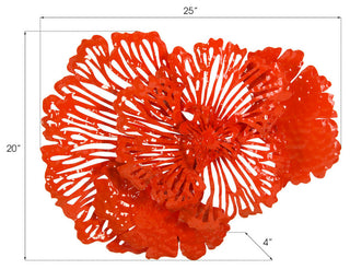 Flower Wall Art, Coral, Small