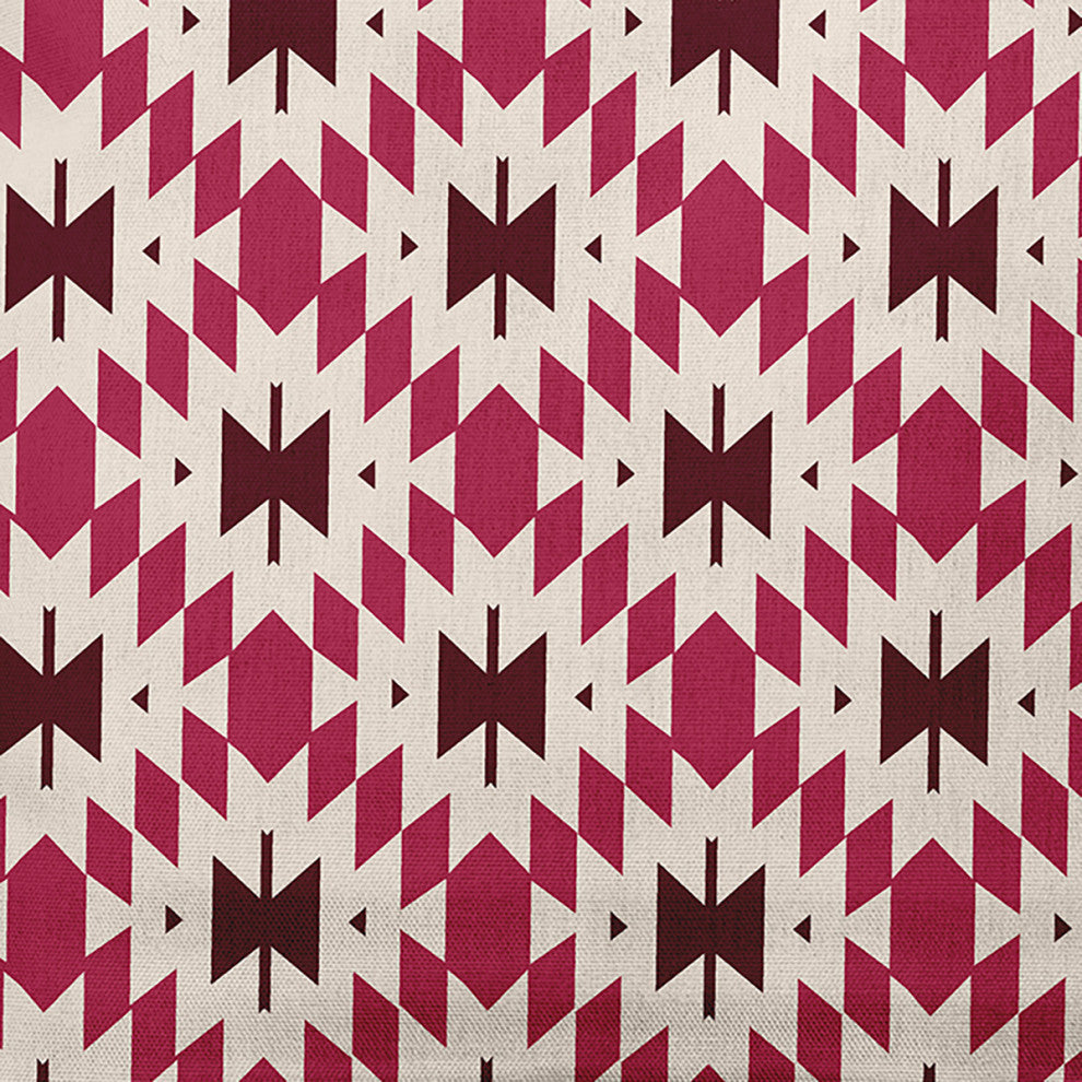 18" x 18" Geo Craze Decorative Throw Pillow, Cranberry