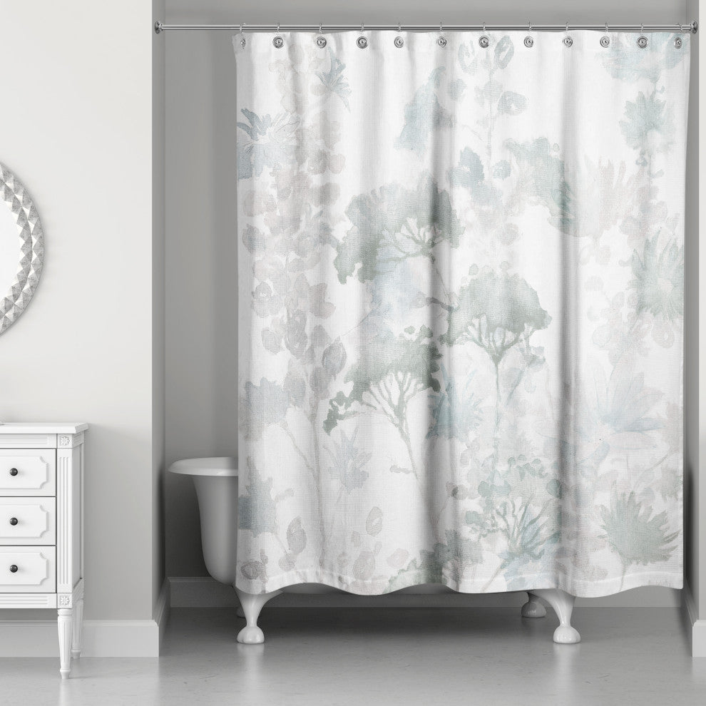 Soft Wildflowers 71x74 Shower Curtain