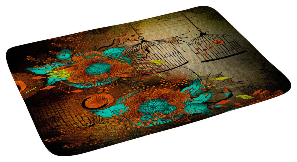 Iveta Abolina Rusty Lace Memory Foam Bath Mat, 17"x24"