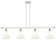 Innovations 516-4I-WPC-GBC-81-LED 4 Light Island Light, White, Polished Chrome