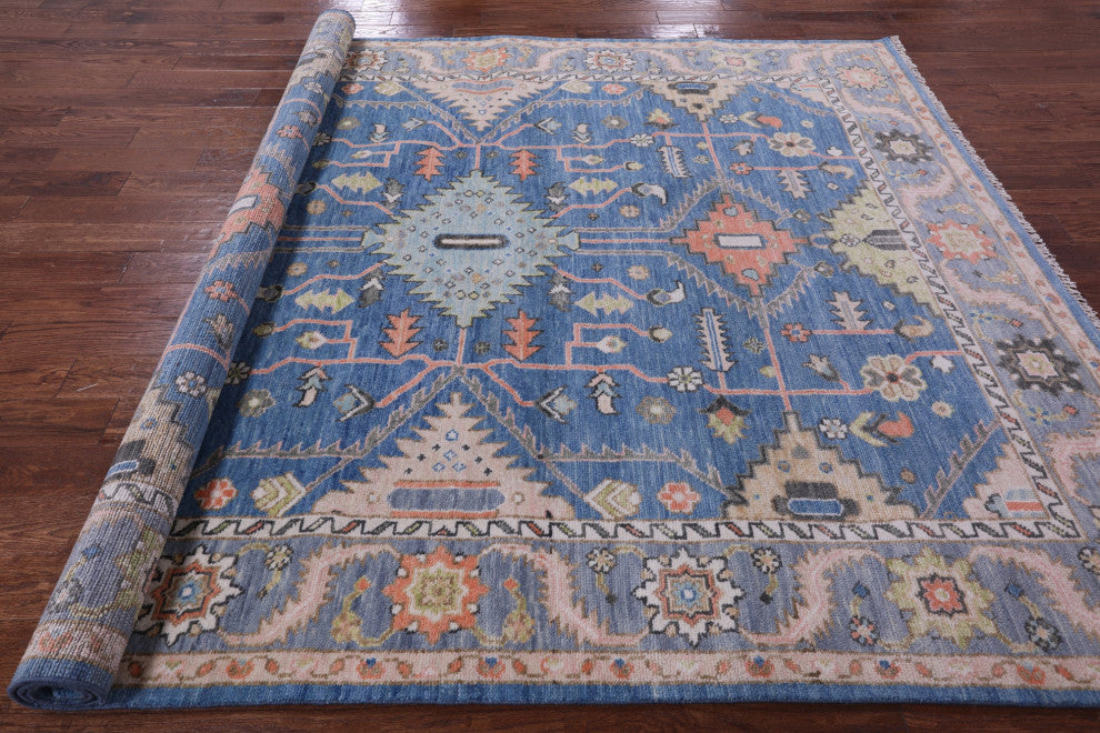 8' 0" X 10' 0" Kazak Hand Knotted Wool Rug - Q13642