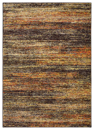 Oriental Weavers Atlas Gold/ Charcoal Abstract Indoor Area Rug 3'3"X5'2"