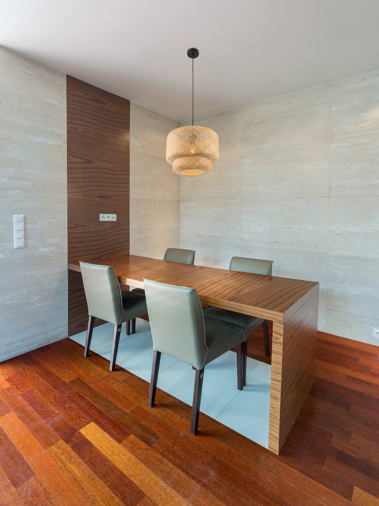 Hettonle 1-Light Pendant, Natural Bamboo Finish