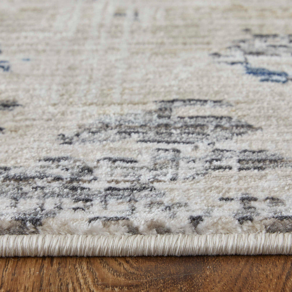 Maxin R39NU Modern/Casual/Industrial Rug, Ivory/Multi, 2'x3'