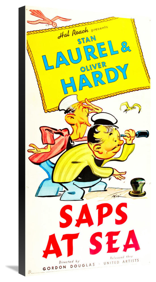 "Laurel & Hardy - Saps At Sea, 1940" Canvas by Hollywood Photo Archive, 19x36"