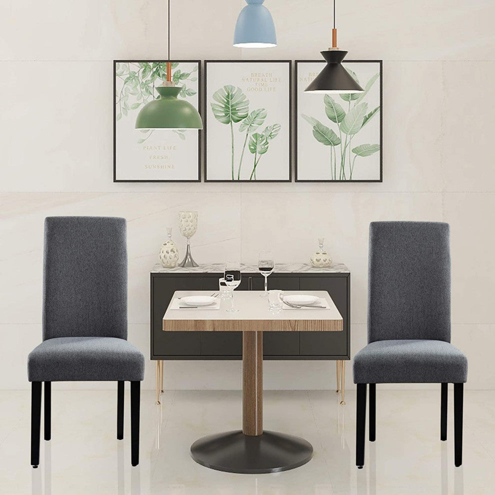 Rochefort Synthetic Leather Armless Set of 2-Pieces Dining Room Accent Chair, Gr