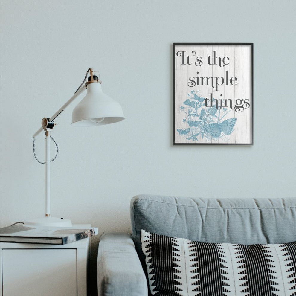 It's the Simple Things Quote Butterfly Nature Rustic Text,1pc, each 16 x 20