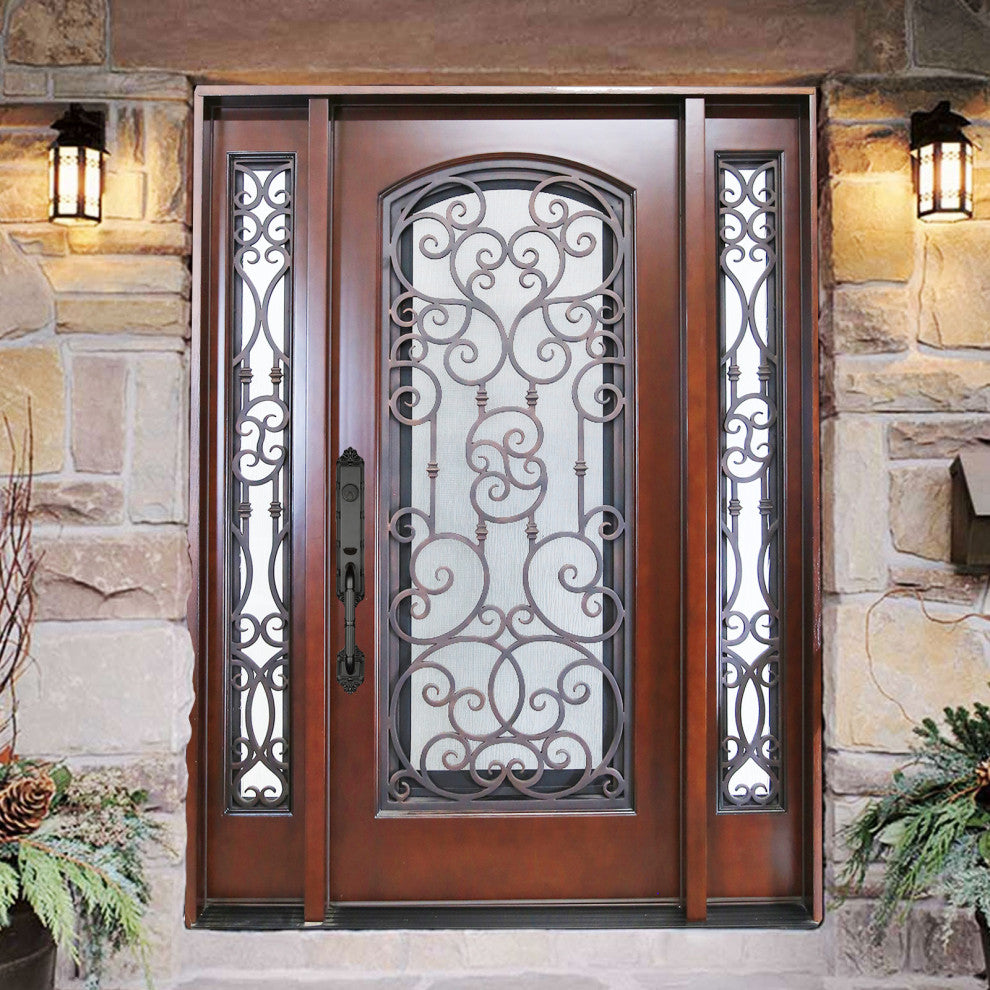 Forever Doors, Exterior Front Entry Composite Door FRR02TP, 60"x80", Right H