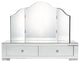 Venecia 3-Piece Vanity Set With Trifold Mirror, Gray