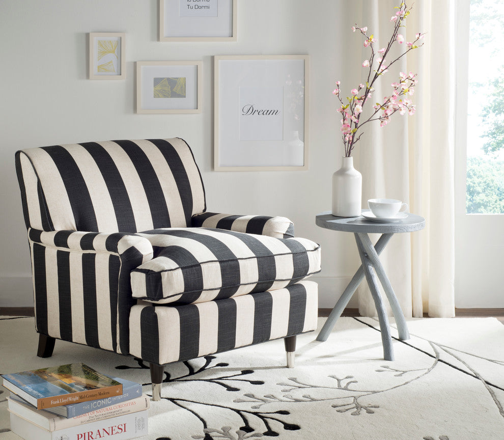 Safavieh Chloe Club Chair, Black, White
