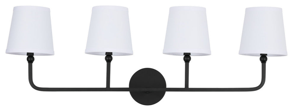 Capital Lighting 119341-674 Dawson 4 Light 35"W Bathroom Vanity - Matte Black