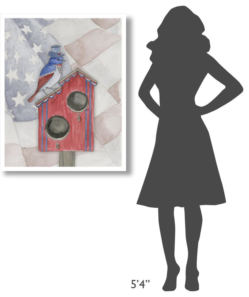 "Americana Birdhouse II" Digital Paper Print by Elyse DeNeige, 30"x37"