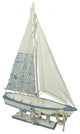 Blue and White Sailboat With Anchor