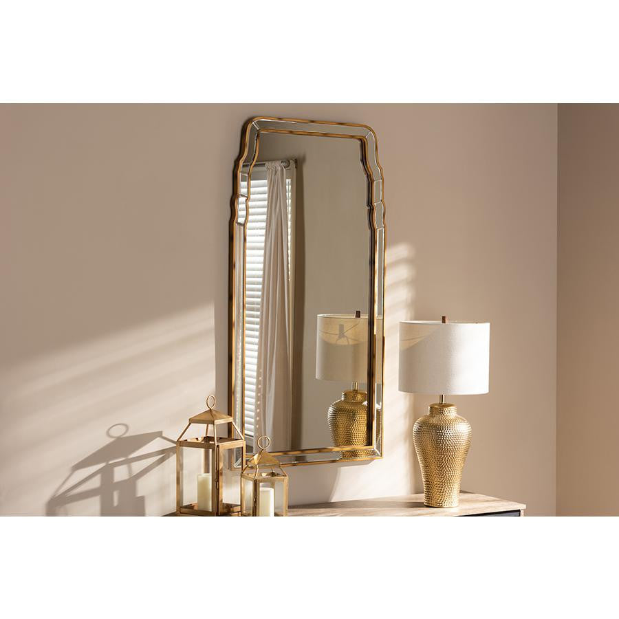 Alice Queen Anne Style Antique Gold Accent Wall Mirror