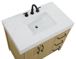 Home Living 36" Single Bathroom Vanity, Honey Brown