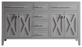 Wimbledon 60" Grey Cabinet, No Mirror