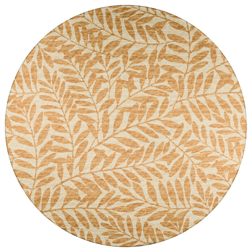 Indoor/Outdoor Sedona SN5 Wheat Machine Washable 10' x 10' Round Rug