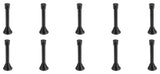 Matte Black Baseboard Spring Door Stop, 10-PACK