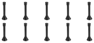 Matte Black Baseboard Spring Door Stop, 10-PACK
