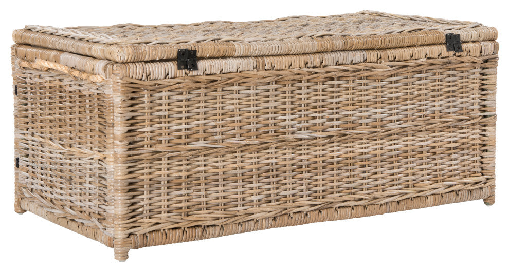 happimess Caden 46" Wicker Storage Trunk, Natural