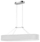 White Modern Pendant With Polished Chrome Metal