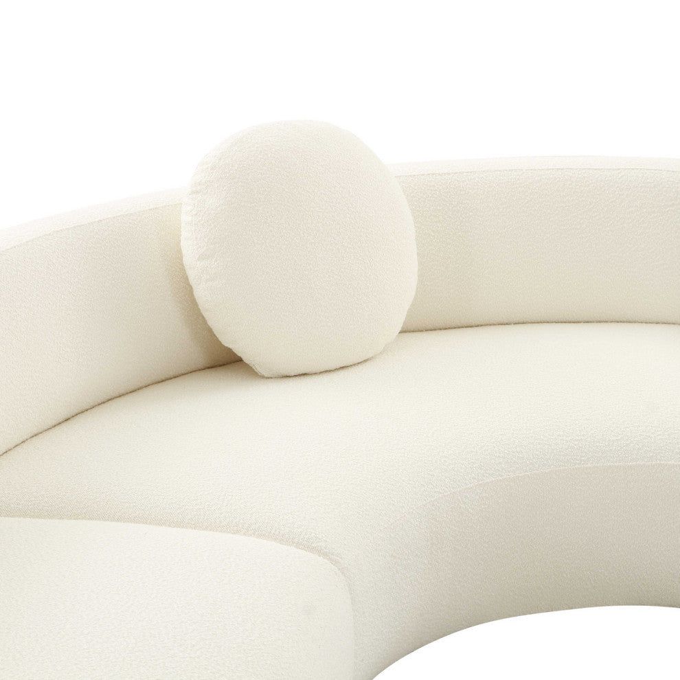 Broohah Cream Boucle Sectional Sofa