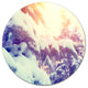 Winter Pine Trees In Mountains, Landscape Wall Round Wall Art, 23"
