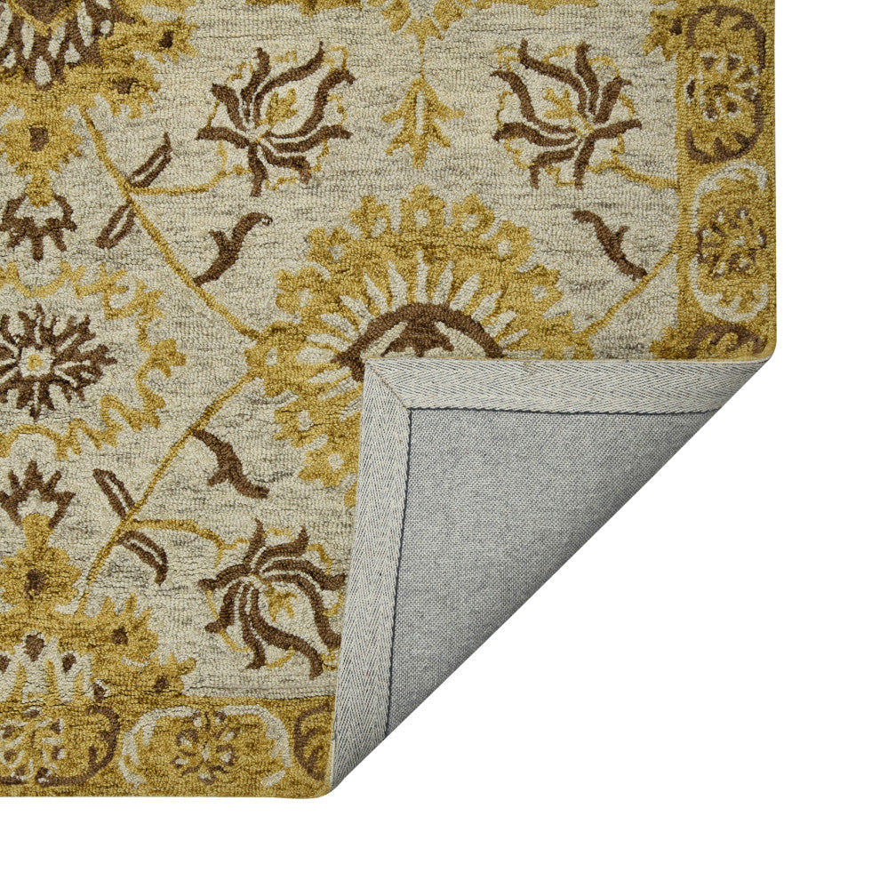 Amer Rugs Romania Newburg ROM-3 Gold Hand-hooked - 9' X 13' Rectangle Area Rug
