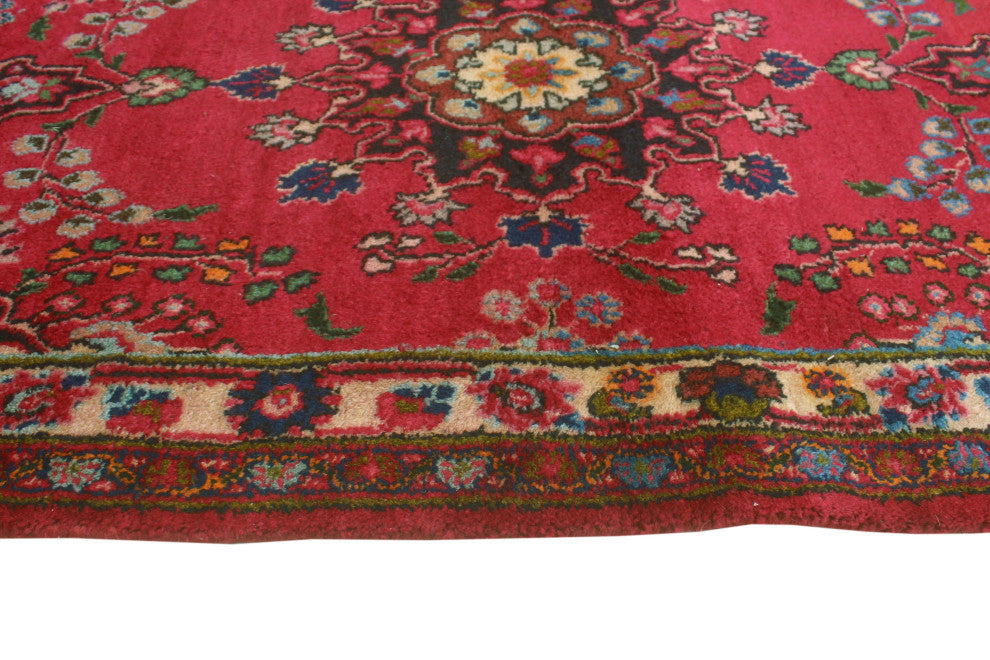 Fine Vintage Distressed Bradburn Red/Beige Rug, 2'7x5'4