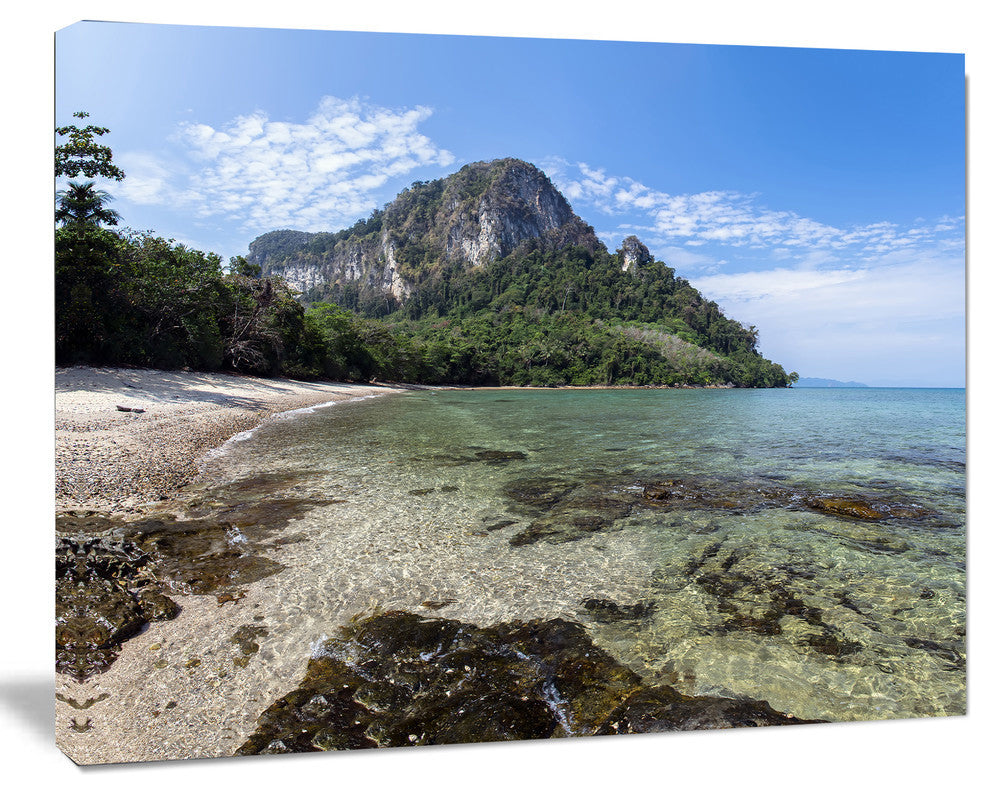 Koh Mook Coast Line, Modern Seashore Canvas Wall Art, 40"x30"