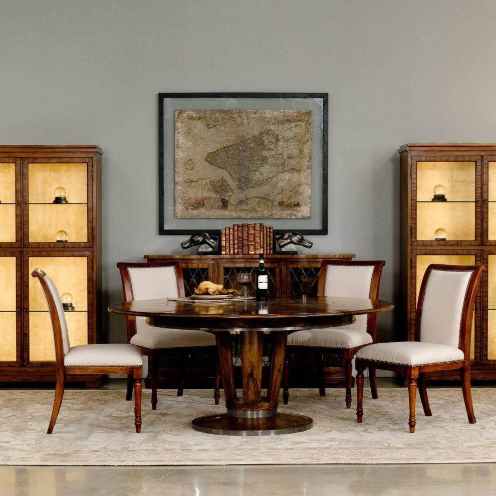 Art Deco Style Round Extending Dining Table