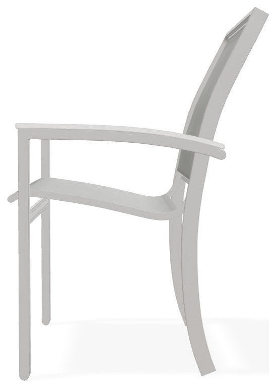 Bazza Sling Stackable Outdoor Dining Chair, Sicily/Warm Gray