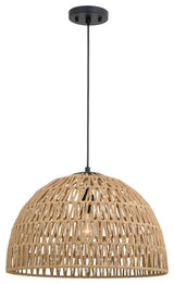 Nassau One Light Pendant in Matte Black