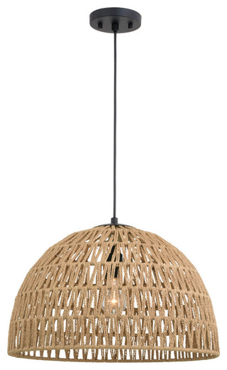 Nassau One Light Pendant in Matte Black